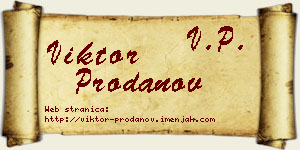 Viktor Prodanov vizit kartica